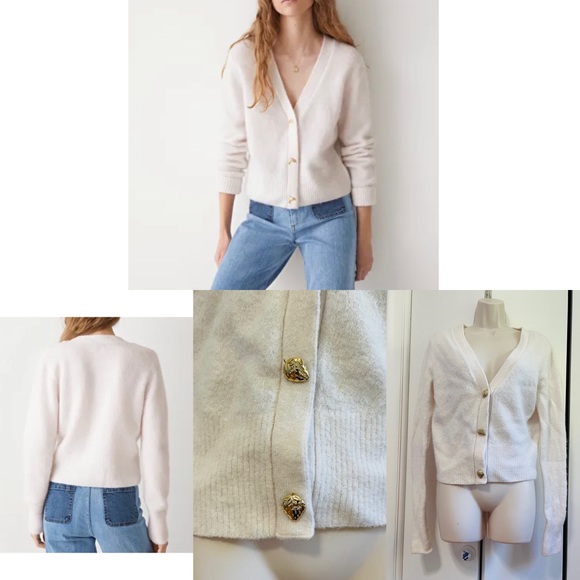 & Other Stories Sweaters - DESIGNED IN PARIS Gold Button Cardigan